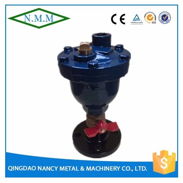 Cast Iron Single Ball Automatic Air Valve With Ball Valve + Flange