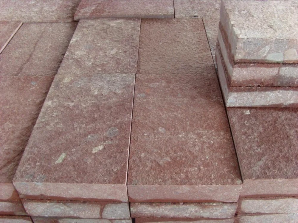 Cheap Red Porphyry Stone Flamed Outdoor Garden Paving Tiles Prices