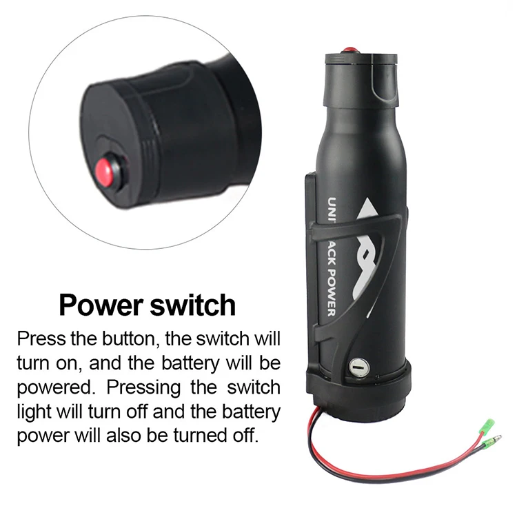 Newest Mini Bottle Battery 36v With Lock Holder And Usb Port 36v 7ah