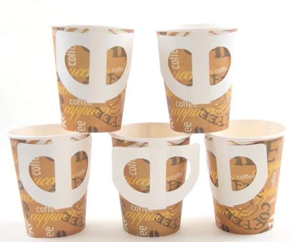 disposable paper cup with handle
