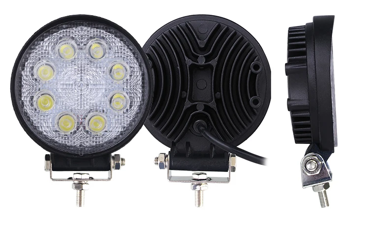4.5'' 24 Watt LED Working Light - Round - 1900lm - Flood Spot - for Off-road ATV Jeeps 4x4 Fog Driving Truck SUV 4WD Light