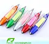 promotion plastic ball pen with notepad with string led torch