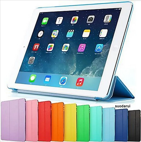 Three Folding stand leather smart case cover For apple iPad mini 4