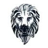Punk Personality Spikes Stainless Steel Engraved Lion Head Military Ring For Men