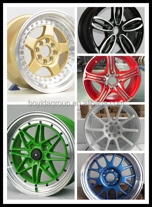 concave green 5 hole car wheel rims