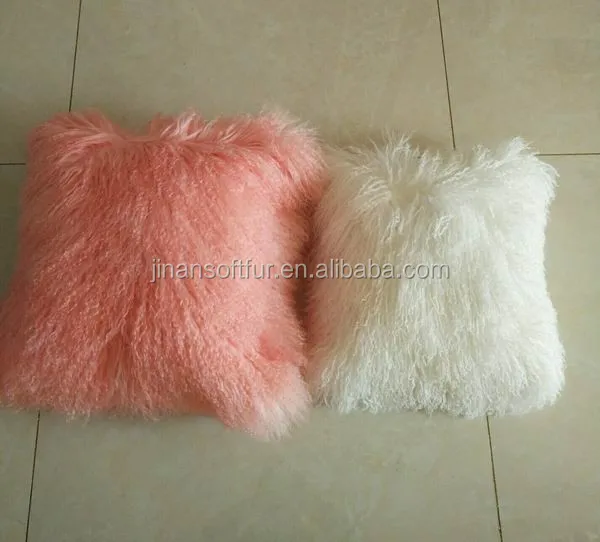 100/% réel Mongolian Laine D/'Agneau Housse De Coussin Curly fur Taie d/'oreiller 40X40cm