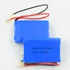 Rechargeable 2s1p 523450 lithium ion polymer battery pack 1000mah 7.4v