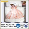 3d princess dress design pretty bed sheet for little girl 100% polyester soft fabric