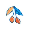 Custom high density cherry shape polyester two sides embroidery patch