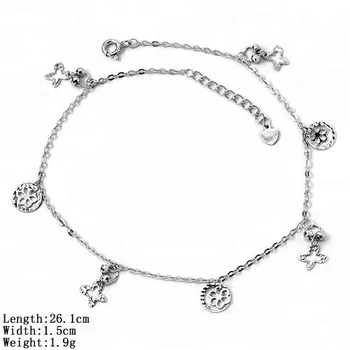 silver ankle chain designs