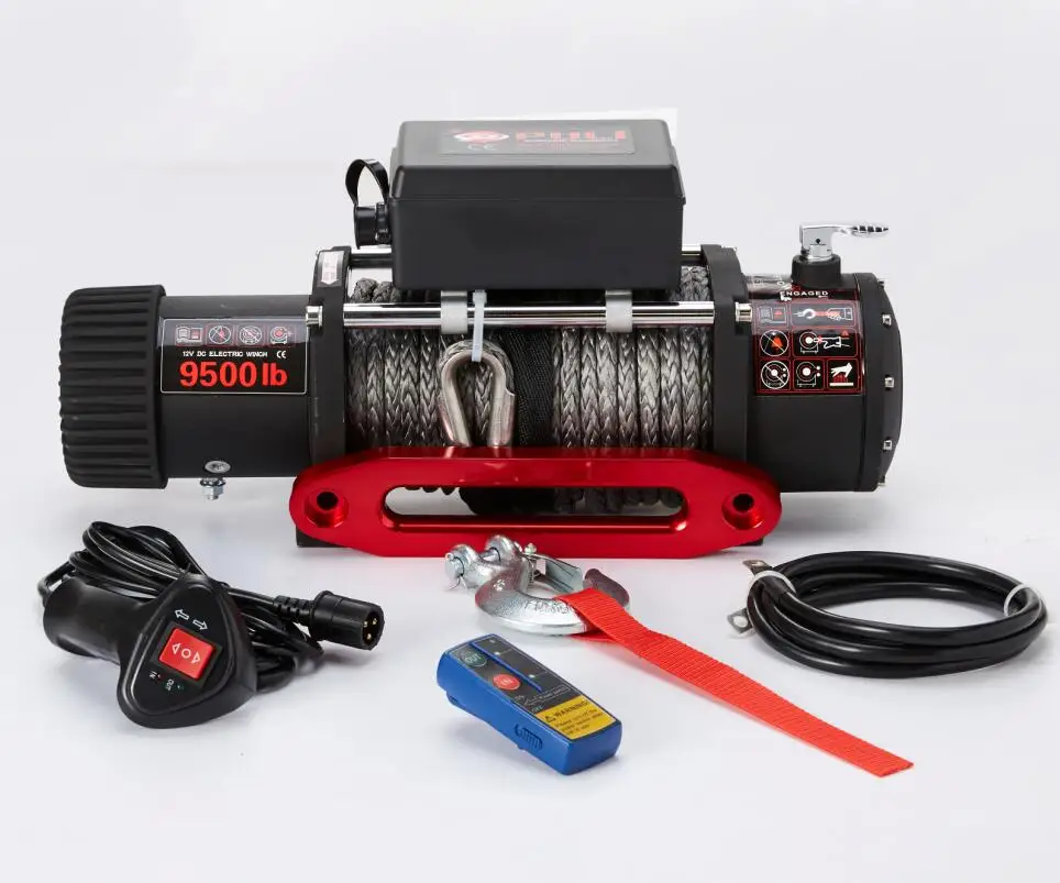 Heavy Duty Winch 9500lb 4 Ton Capacity Trailer For Car Jeep Recovery ...