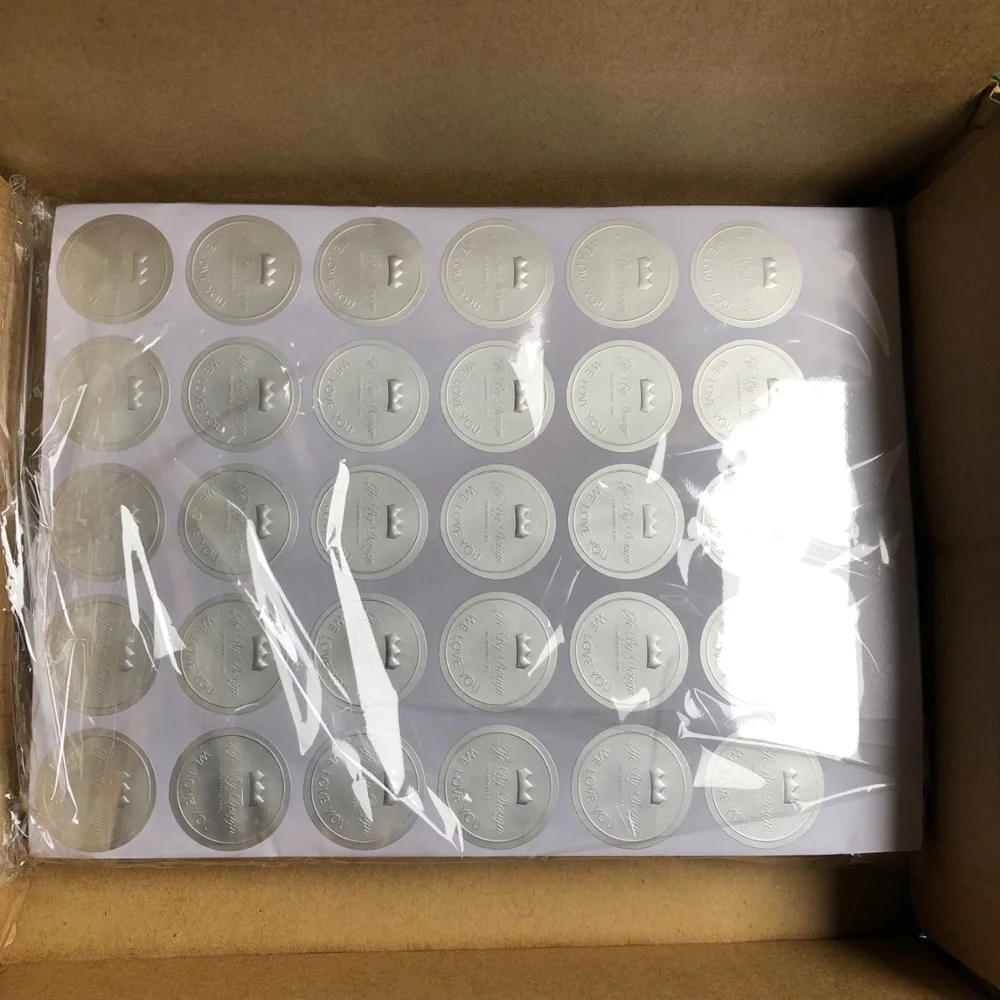 Custom Die Cut Embossed Gold Foil Adhesive Logo Stickers Buy Glod