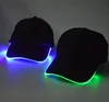 factory direct summer black color red green blue lighted flash baseball cap for Dance Glow In The Dark Hip Hop
