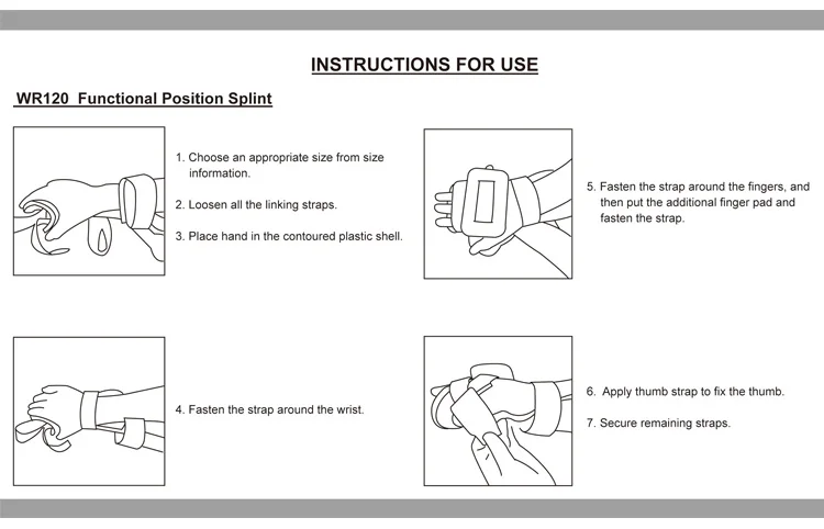 Ol-wr120 Prefabricated Black Neutral Position Wrist Hand Splint - Buy ...