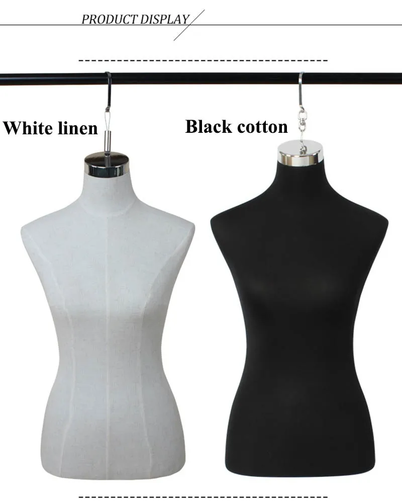 Xinji Top Grade Half Body Female Fabric Hanger Manikin Hanging Body
