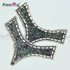 Black color rhinestone shoe upper hotfix for ladies sandal WSUB-021