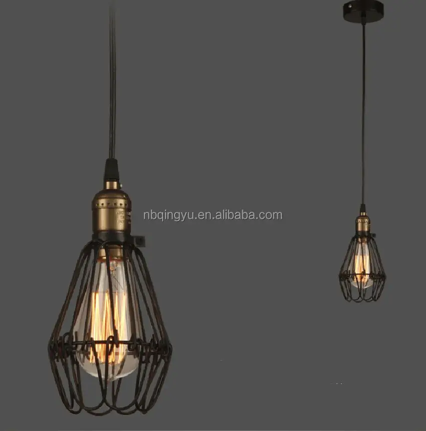 China wholesale new design lamp chandeliers pendant light for home decor bird cage lamp