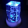 Nice 3D Lase Engraved Glass Crystal Cube Block For Gift