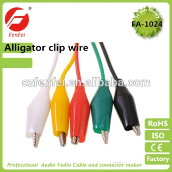 Alligator Crocodile Clip test lead Lead Small Multi-color Set of 10 test lead - ANKUX.COM