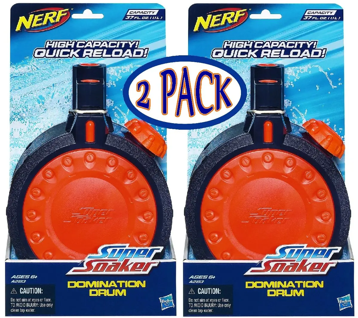 SUPERSOAKER Nerf Super Soaker Domination Drum Water Clip - 2 Pack