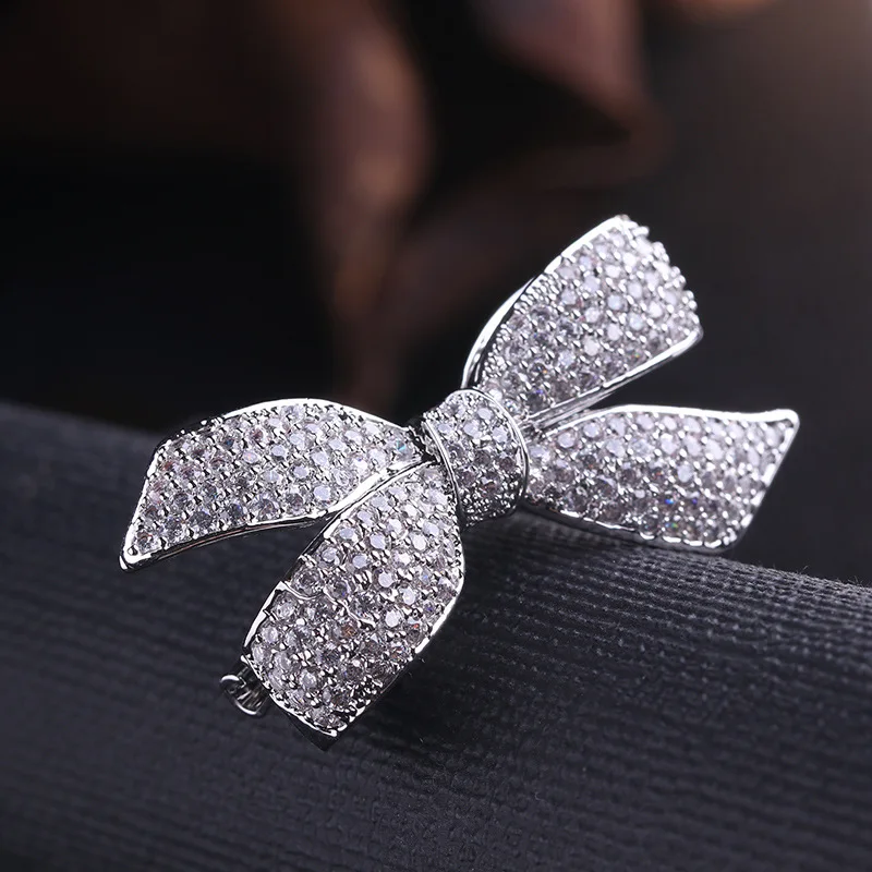 New Style 925 Silver Bow Brooch For Women - Buy Bow Brooch,Silver ...