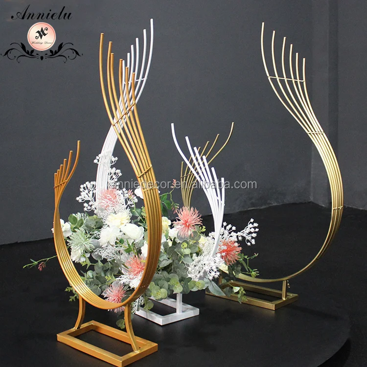 weddings decorations metal elegant peacock flower stand holders Wedding home Decor flower stand for weddings decorations