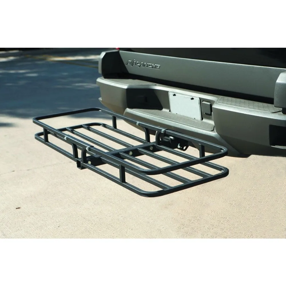 Deluxe Steel Car Cargo Carrier Rear Baggage Rack Hitch Towbar Car 4wd ...