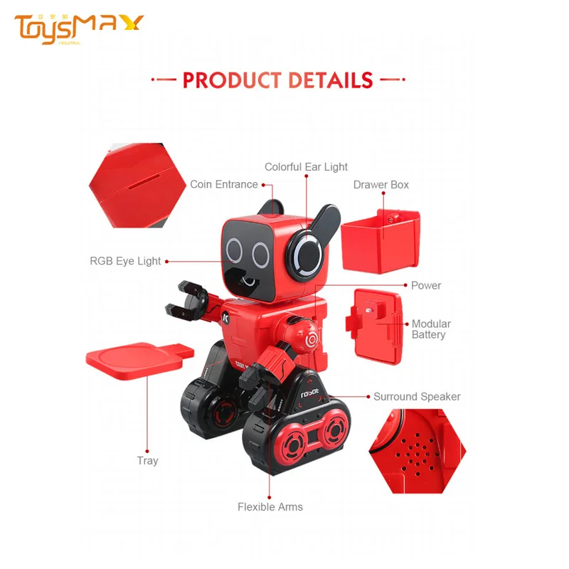 Hot Gesture Control Robot Toys Money Management RC Robot  Singing Dancing With Lights Toy