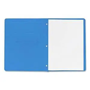 Business Source Traditional Panel/Border Report Cover - Letter - 8.50quot; Width x 11quot; Length Sheet Size - 100 Sheet Capacity - 3 x Prong Fastener - Card Stock - Light Blue - 25 / Box