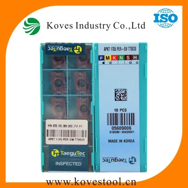 South Korea Original Taegutec Grooving Turning Inserts Apkt1705perem