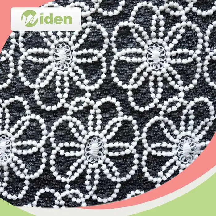 120 CM Nylon African Net Lace Fabric 3 D Flower Lace Fabric
