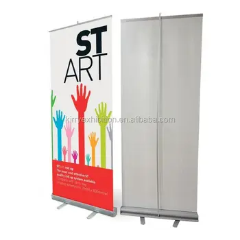 Fashion Promotion Wide Base Roll Up Banner Stand With Penguins