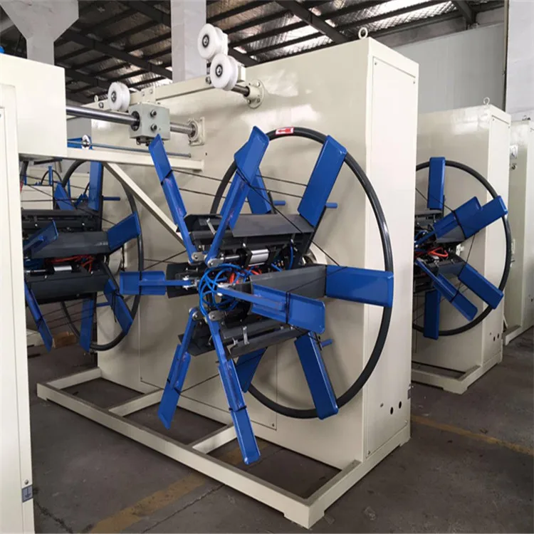 Plastic pipe coil winding machine