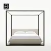 Hot Modern New design bedroom furniture king wooden four poster bed