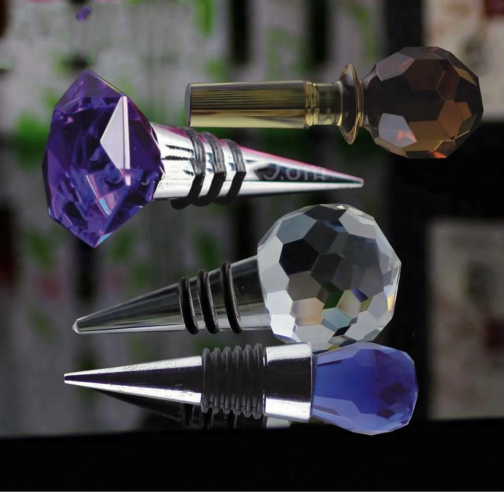 Hot Sale Crystal Wine Bottle Stoppers/custom Crystal Bottle Stopper