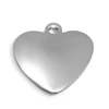Mirror polishing plain heart charm pendant for company logo etched