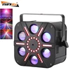 Hot sale ir control RGB strobe rgbwa single color LED six eyes effect stage dj light