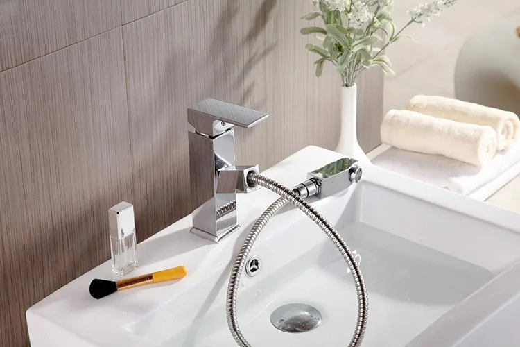 China modern take showers wash hair brass bathroom sink faucet