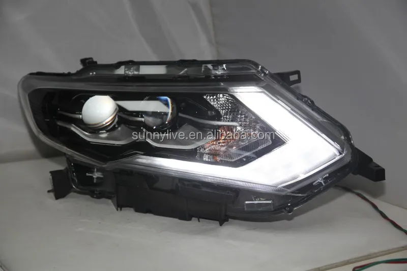 For NISSAN X-Trail Rogue LED Head Light 2017 Year Black Housing LD