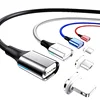 SUNLINE 2019 TPE Flame Retardant Power Delivery Quick Charging Cable 3A 3In1 Magnetic 1M Cable Dotted Nylon Charging Cable