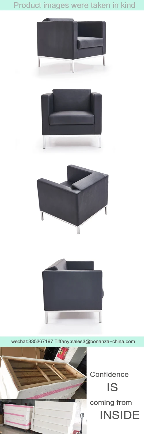 Hotel modern lobby sofa design with stainless steel legs