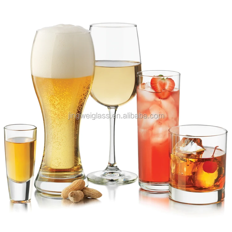 types of drinking glasses