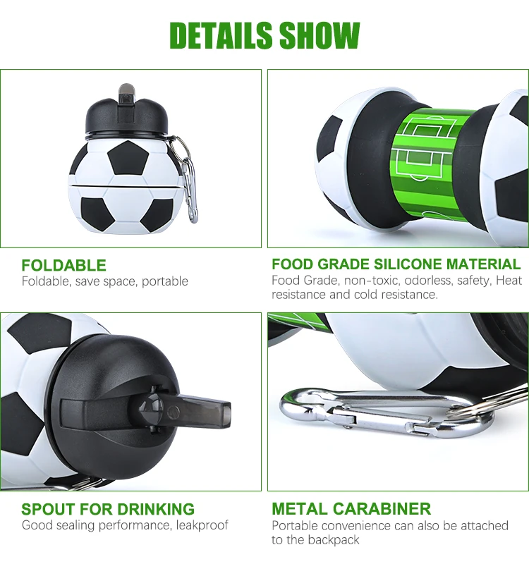 Sport BPA-free Wide Mouth Soccer Gym Eco Friendly Drink Bottle For Kids With Leak Proof Flip Top Lid