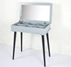 Scandinavian sweden square hi gloss folding grey dressing table with 6 dividers for ireland online shop