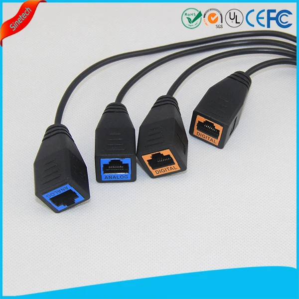 Rj45/rs485 Splitter To 4 Rj45 8 Connector Cat 6 Wiring Cable - Buy Rj45