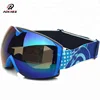 Super anti scratch anti fog lens simple sleek design skiing glasses CE standard custom elastic strap ski goggles