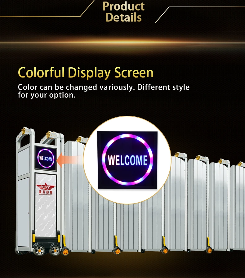 China famous brand Aluminum alloy automatic folding gate for factory--L1531