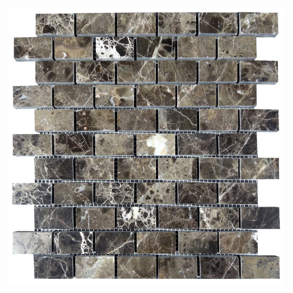 Emperador Polished Marble Mosaic Kitchen Backsplash Tile - Buy ...