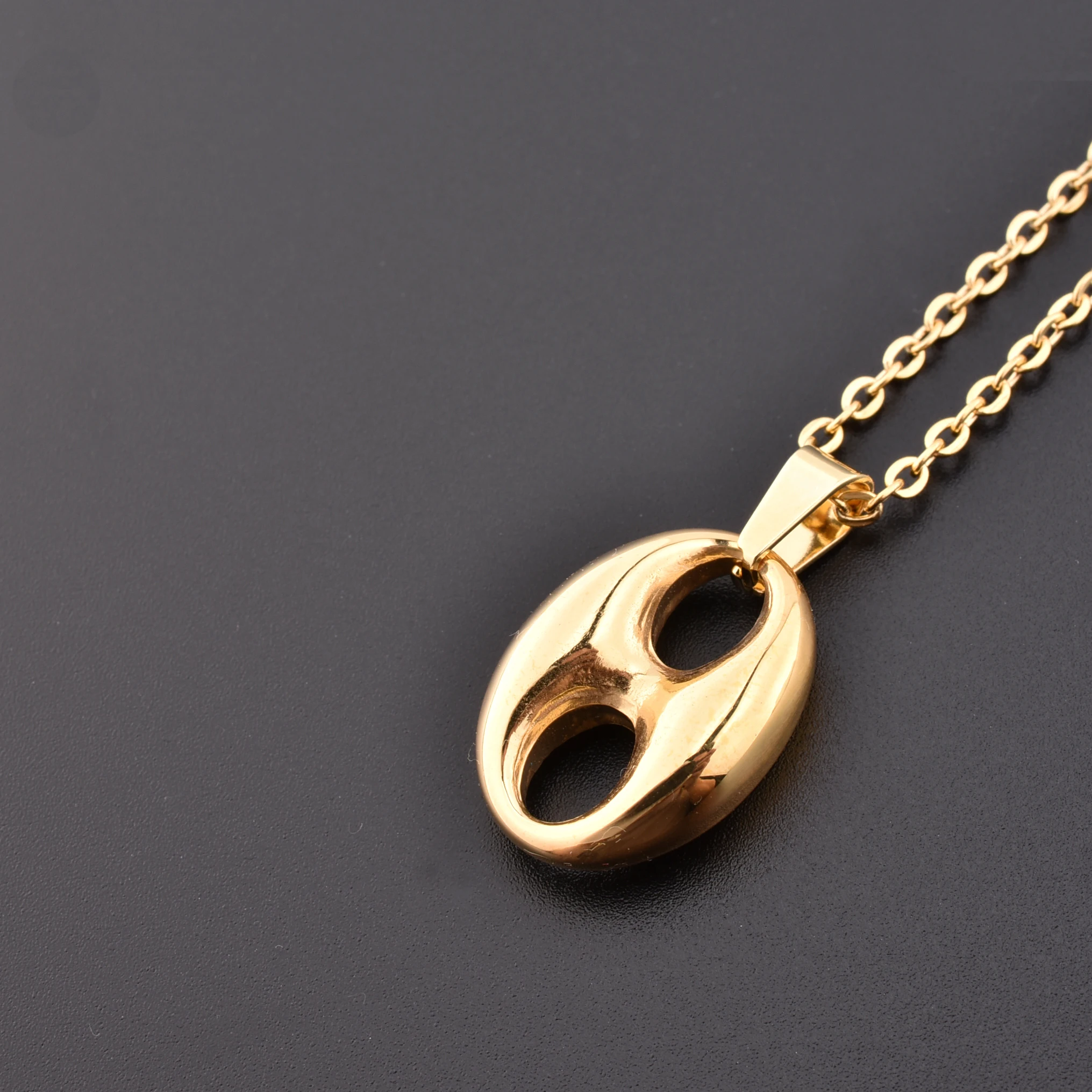 Fashion Valentines Gift Gold Chain Stainless Steel Eye Charm Necklace For Women