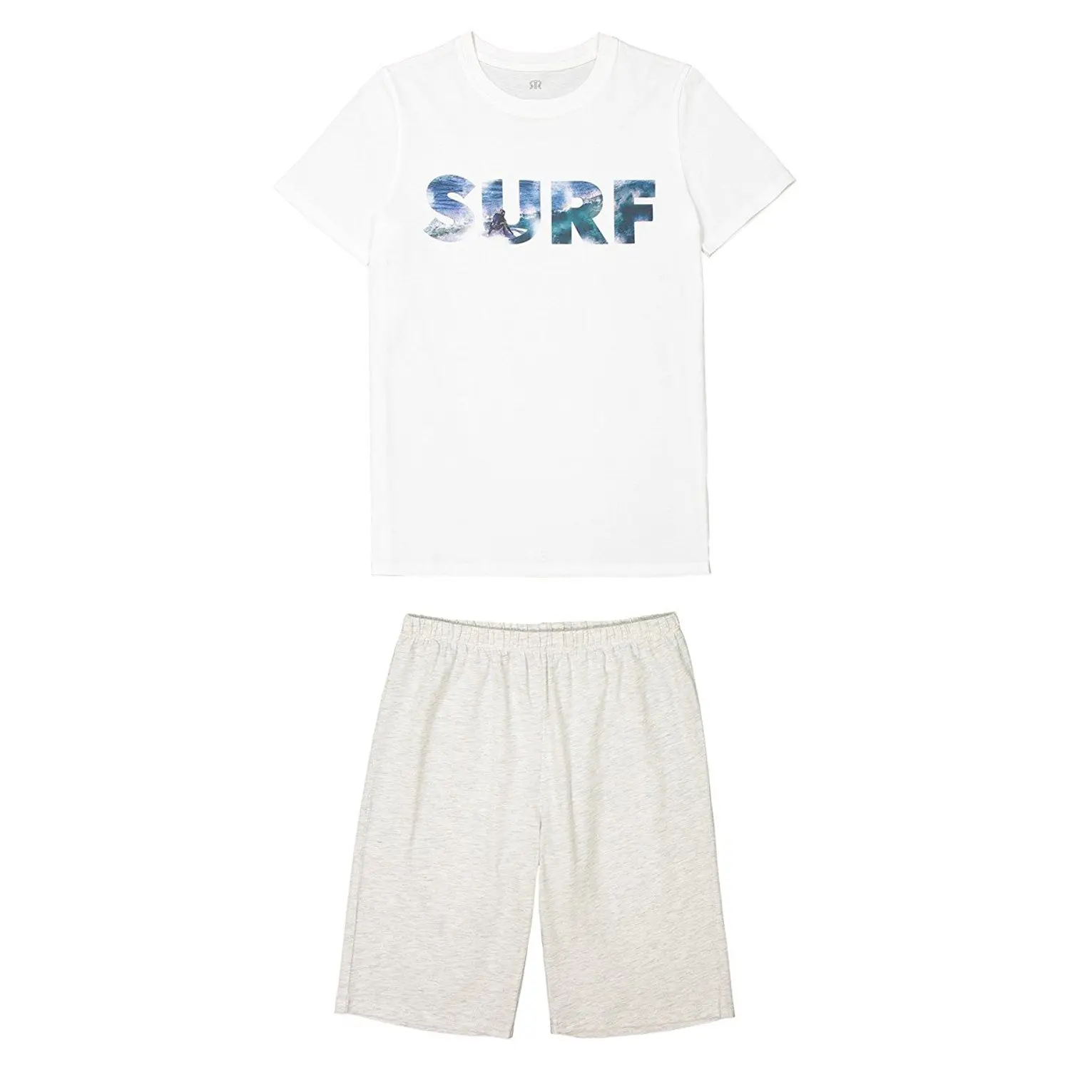 La Redoute Collections Big Boys Dual Fabric Short Pyjamas 3-12 Years